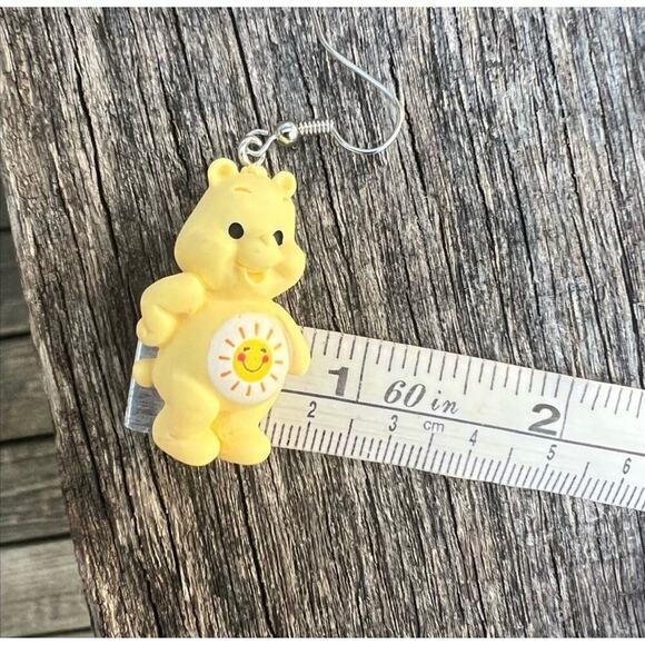 Care Bears Inspired earrings bear rainbow Sun care bear Teal earrings Turquoise - Picture 9 of 10